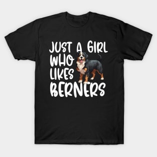 Just A Girl Who Likes Berners T-Shirt